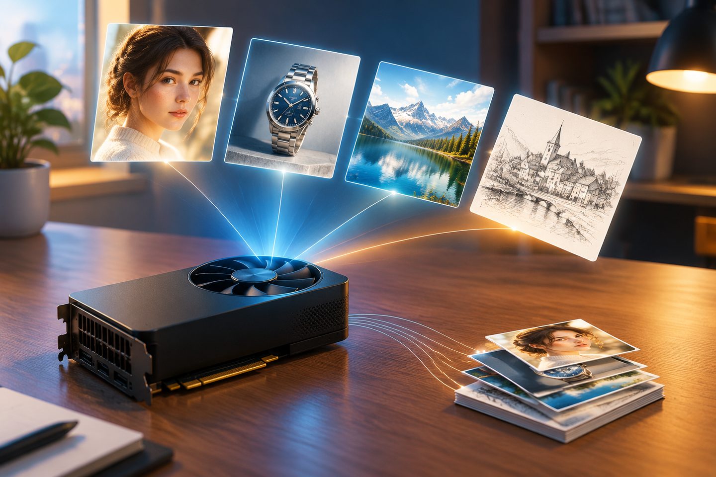 Editorial illustration for FLUX 3 Klein, a compact open image model running on a consumer GPU