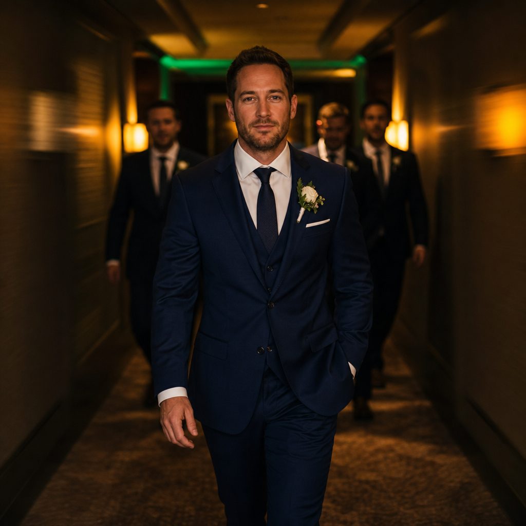 Wedding party arrival