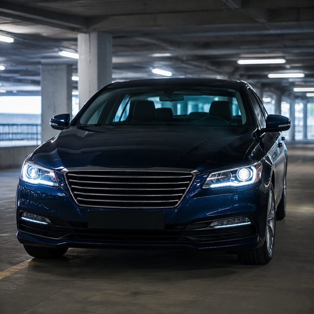 Front grille to the passenger side