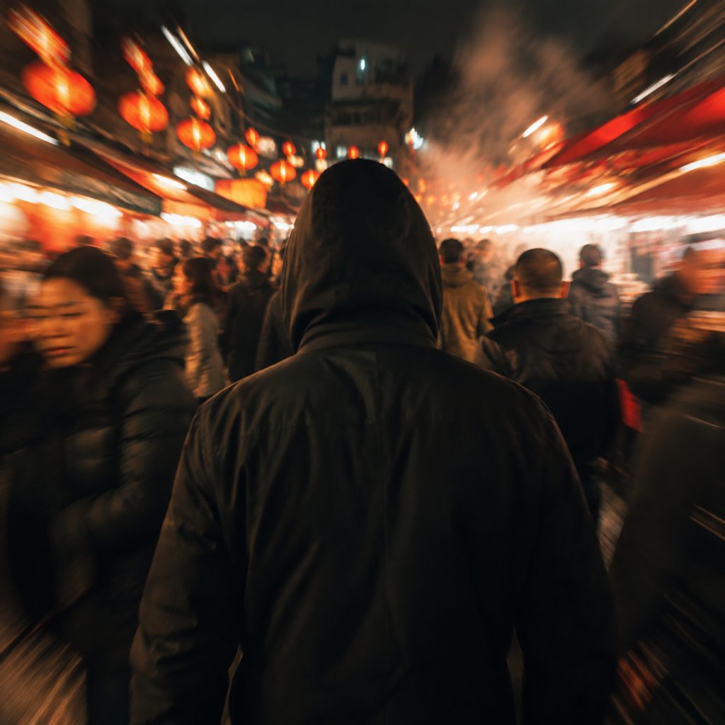 Night market pursuit for a short film