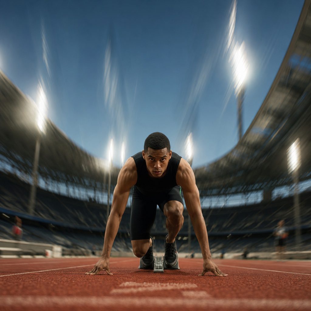 Athlete on the start line