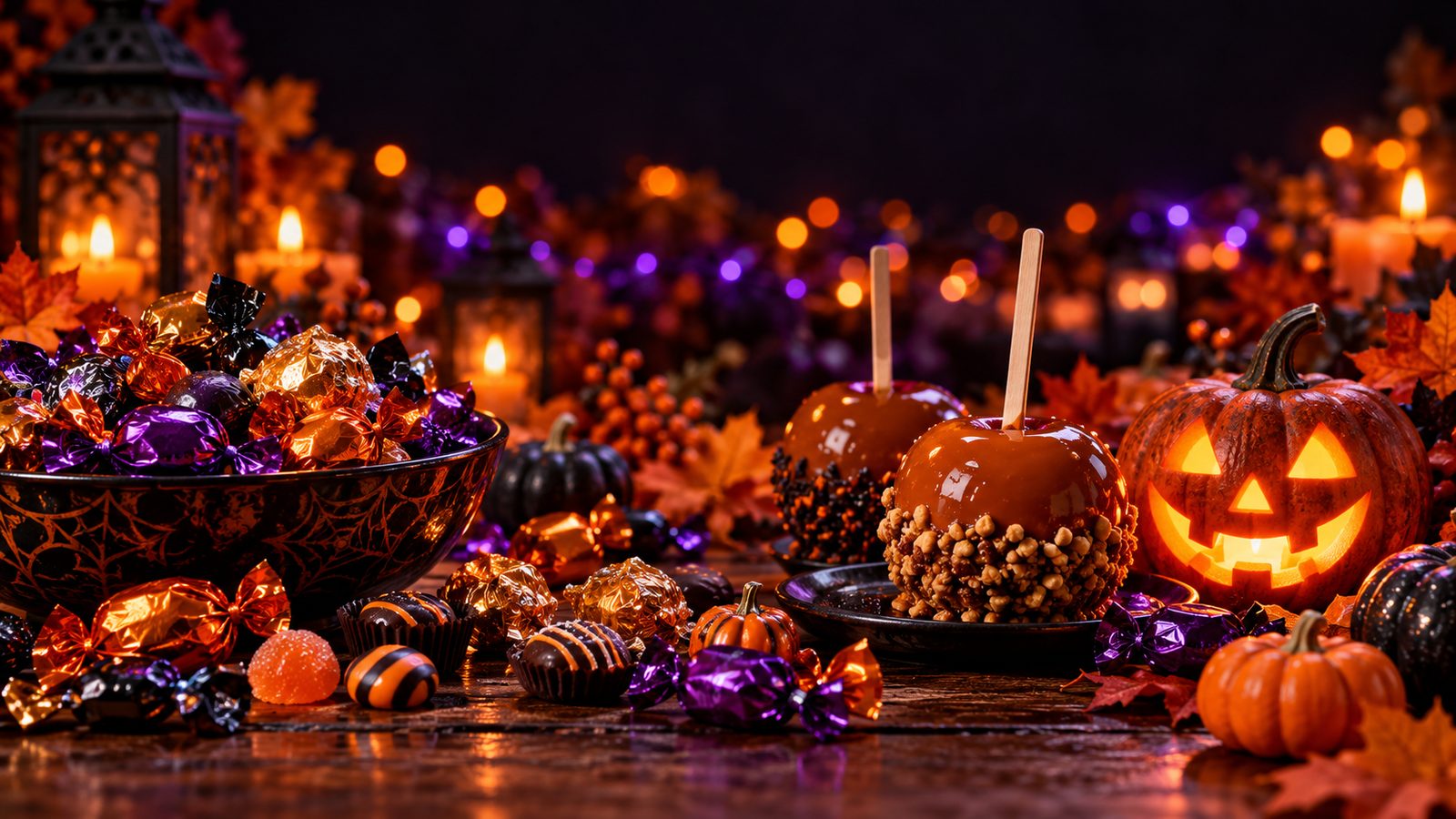 Halloween wallpaper for desktop: candy night