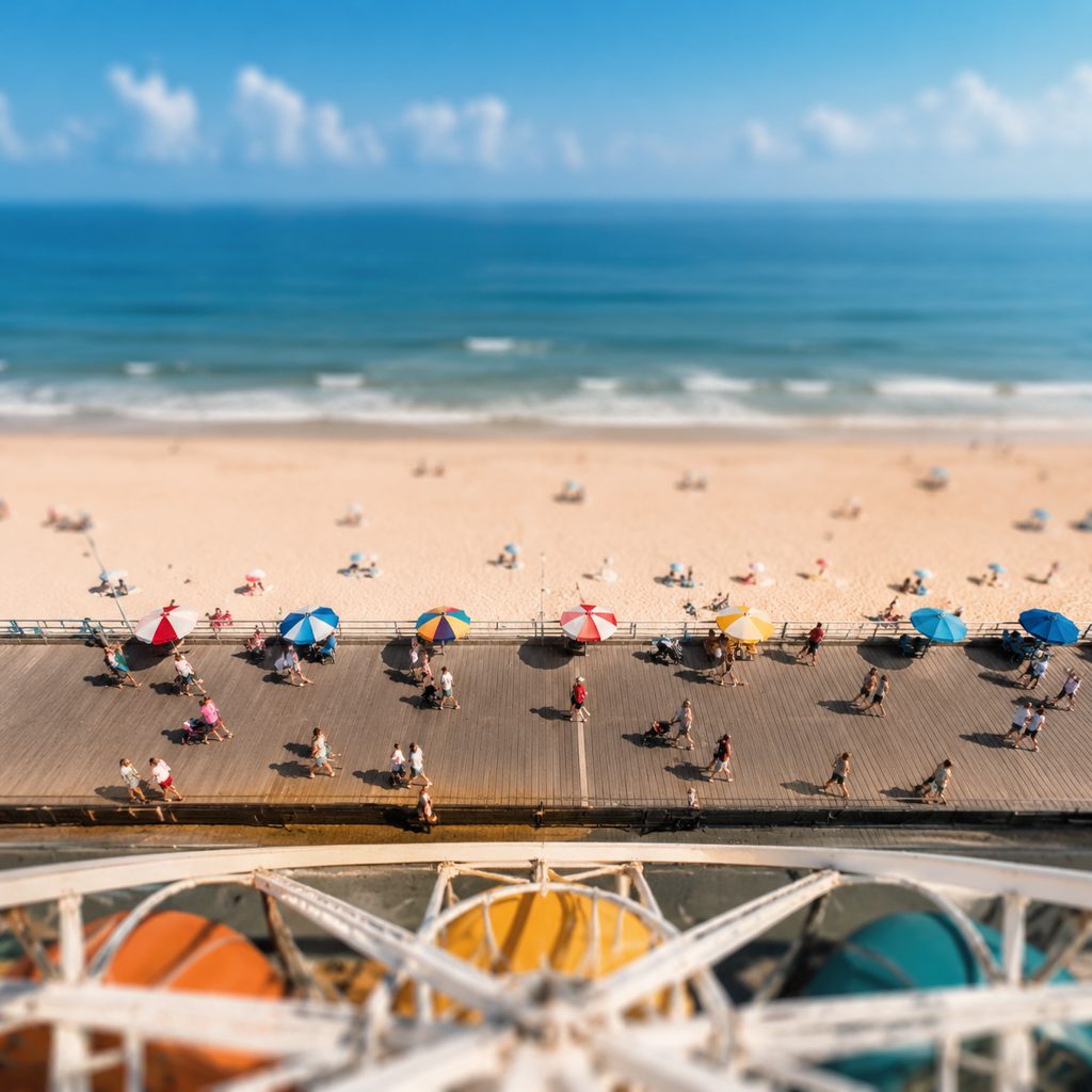 Boardwalk from the ferris wheel
