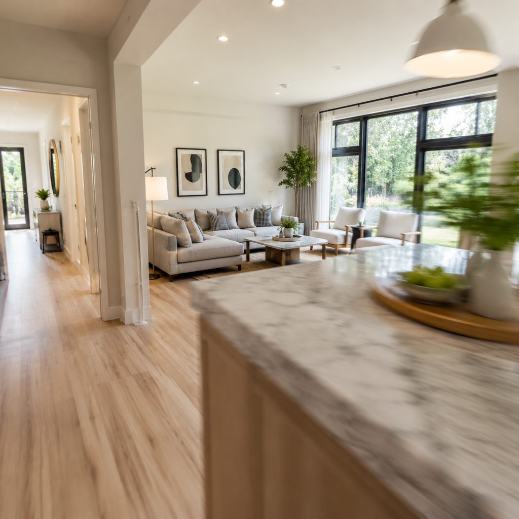 Property walk-through, back toward the entry