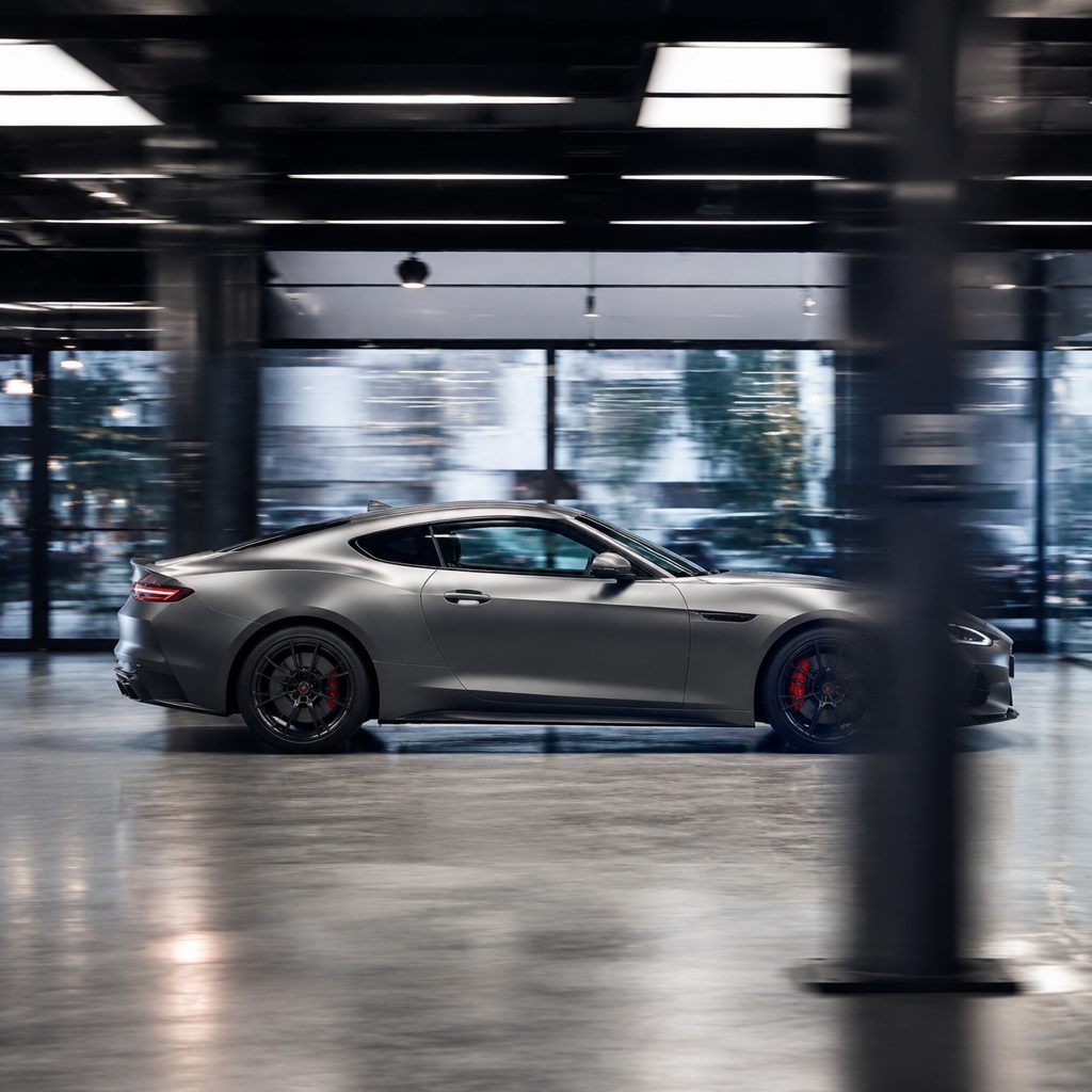 Showroom sweep past a new car