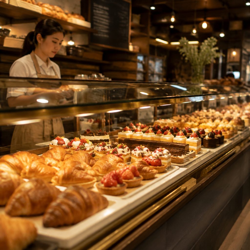 Bakery counter reveal for Reels