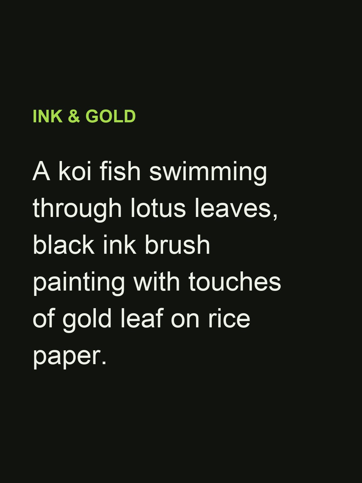 AI art: a koi fish swimming through lotus leaves — prompt