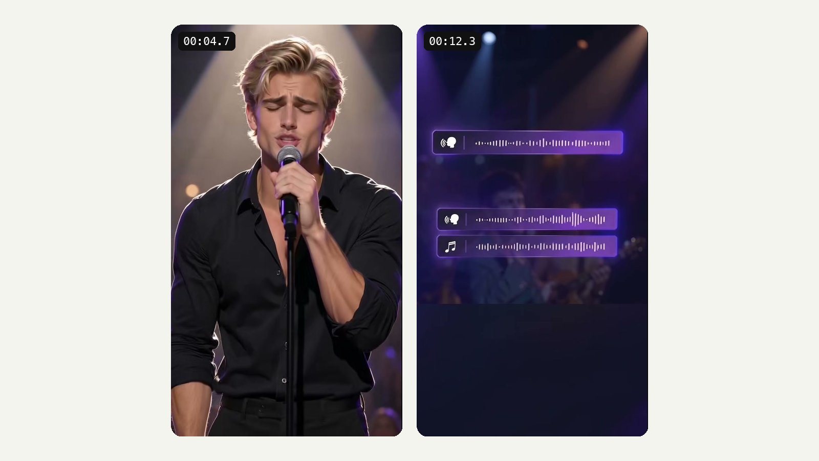 Extract music and voice from AI-generated videos