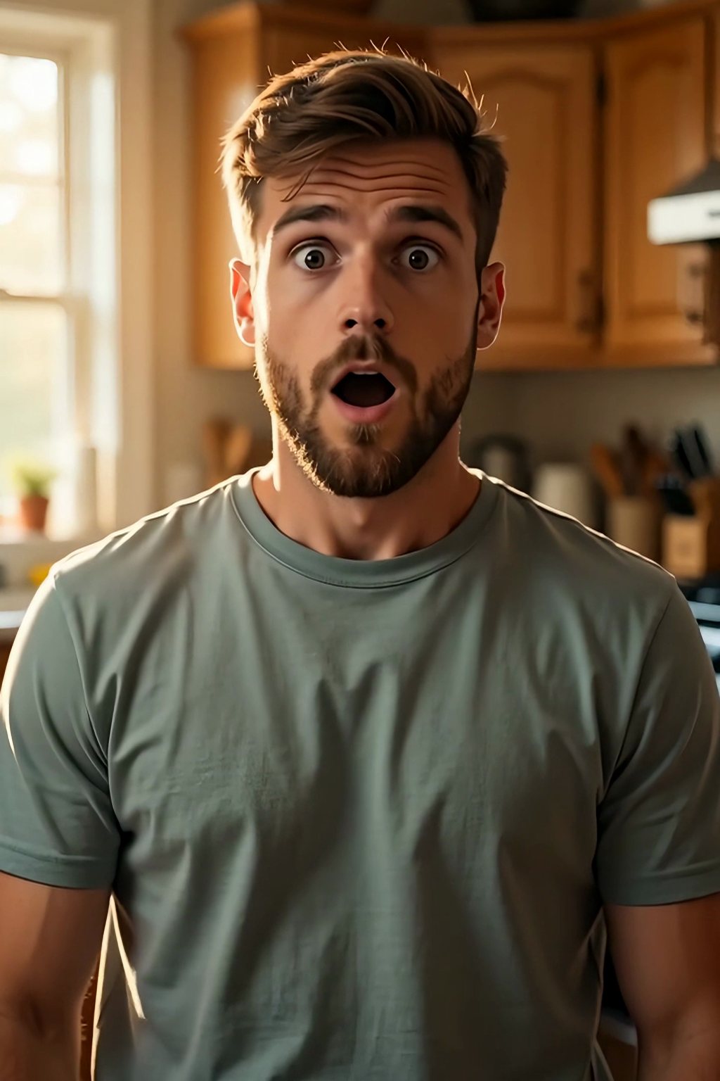 AI face swap on a reaction GIF — original