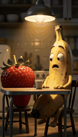 GIF to MP4: fruit characters GIF converted to MP4 — original clip