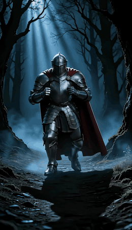 GIF to MP4: tiptoeing knight GIF converted to MP4 — original clip