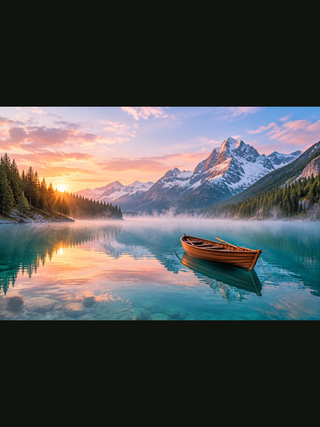 Landscape photo and its generated prompt — image