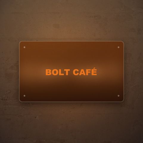 Street sign logo animation scene — Lit sign box at night